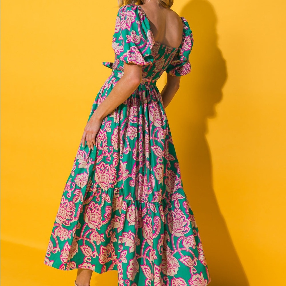 Flying Tomato Large Poplin Ankle Dress
